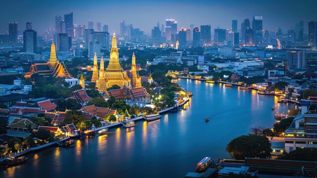 Bangkok Temple Waterside Serenity